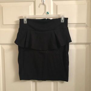 Peplum mini skirt